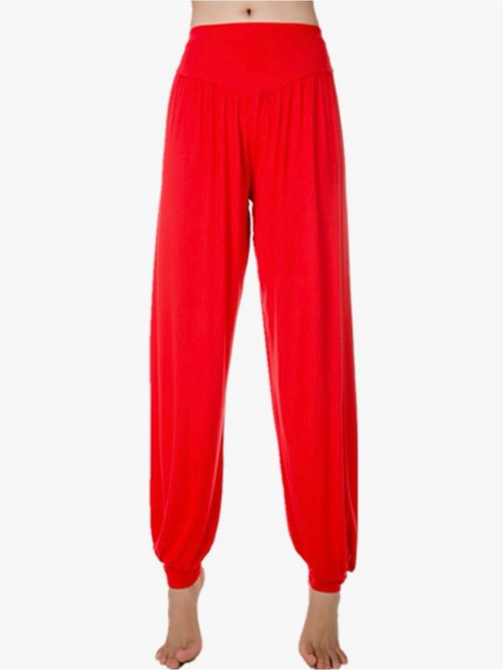 BRAND NEW- High-Waist Red Harem Pants